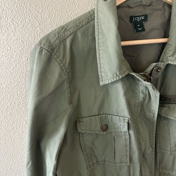 J Crew Lightweight Army Green Field Utility Jacket Size M - Picture 3 of 6